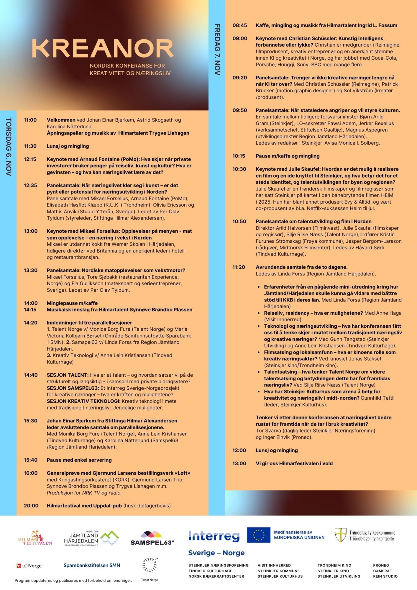 Program Kreanor versjon 2 17.10.2025
